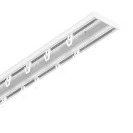 Akcesoria do wystroju okien - Szyna sufitowa 2-torowa 300 cm biała aluminiowa z akcesoriami Inspire - miniaturka - grafika 1