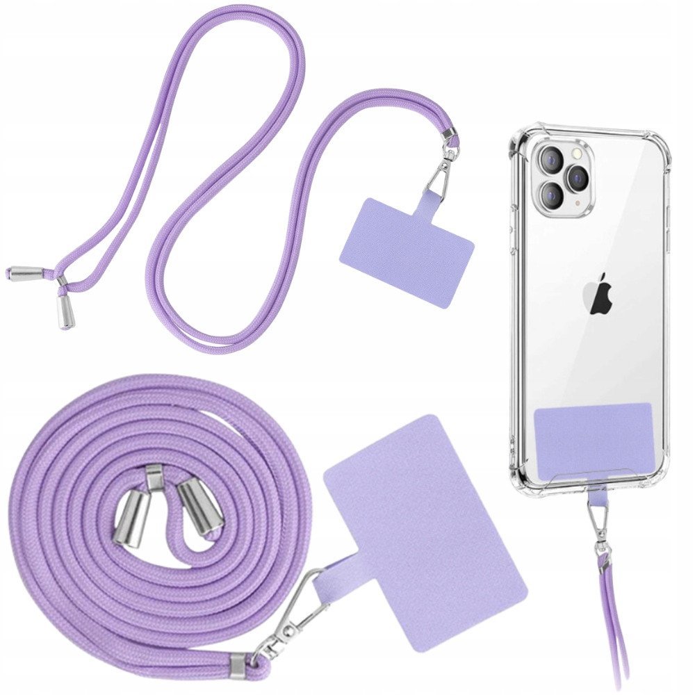 ECONOMY SMYCZ UNIWERSALNA NA SZYJĘ DO TELEFONU FIOLET
