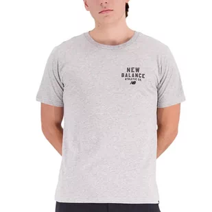 Koszulka New Balance MT31909AG - szara - Koszulki sportowe męskie - miniaturka - grafika 1