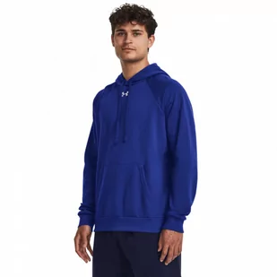 Męska bluza dresowa nierozpinana z kapturem Under Armour UA Rival Fleece Hoodie - niebieska - UNDER ARMOUR - Bluzy sportowe męskie - miniaturka - grafika 1
