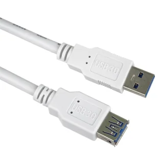 Kabel USB PremiumCord USB-A - USB-A 1 m Biały (ku3paa1w) - Kable USB - miniaturka - grafika 1