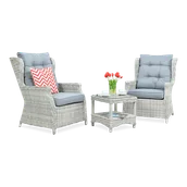 Meble ogrodowe - Zestaw Wypoczynkowy Trivento Duo White Grey - miniaturka - grafika 1