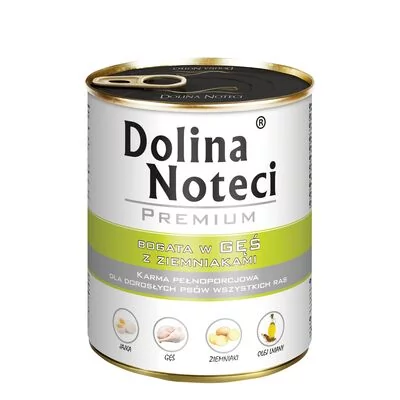 Dolina Noteci Premium Pies Gęś i ziemniaki puszka 800g