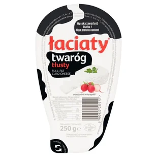 Łaciaty Twaróg tłusty 250 g - Sery - miniaturka - grafika 1