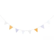 Wyposażenie pokoiku dziecięcego - Girlanda, proporczyk, Kremowy obłoczek, 245x18 cm - miniaturka - grafika 1