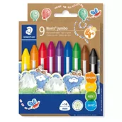Kredki, ołówki, pastele i pisaki - Kredki woskowe trójkątne Jumbo Noris 9 kolorów Staedtler - miniaturka - grafika 1