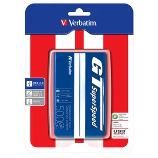 VERBATIM GT SUPERSPEED USB 3.0 2,5'' 500GB niebieski - Dyski HDD - miniaturka - grafika 1
