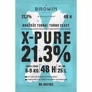 BIOWIN Drożdże gorzelnicze Turbo X-Pure 21,3% Akc000226 - Akcesoria do grilla - miniaturka - grafika 1