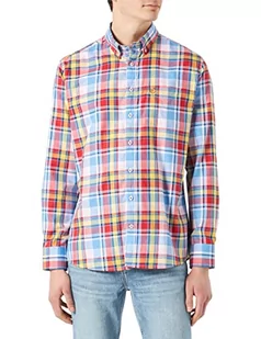 bugatti Męska koszula z kołnierzem zapinanym na guziki, czerwony, 3XL - Koszule męskie - miniaturka - grafika 1
