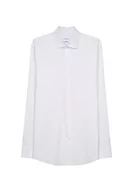Koszule męskie - Seidensticker Męska koszula biznesowa, krój regularny, łatwa do prasowania, z długim rękawem, mieszanka bawełny, biały, 44 - miniaturka - grafika 1