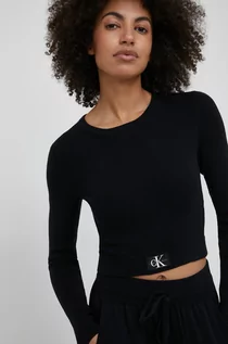 Swetry damskie - Calvin Klein Jeans Jeans sweter damski kolor czarny - grafika 1