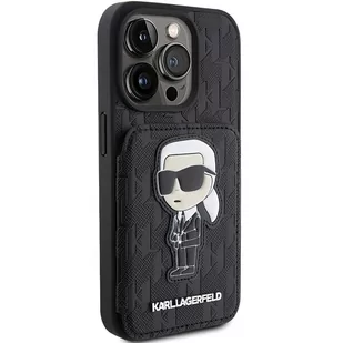 Karl Lagerfeld KLHCP15LSAKKNSCK iPhone 15 Pro 6.1" czarny/black hardcase Saffiano Cardslots and Stand Monogram Ikonik Patch - Etui i futerały do telefonów Karl Lagerfeld KLHCP15LSAKKNSCK iPhone 15 Pro 6.1" czarny/black hardcase Saffiano Cardslots and Stand Monogram Ikonik Patch - Etui i futerały do telefonów - miniaturka - grafika 4