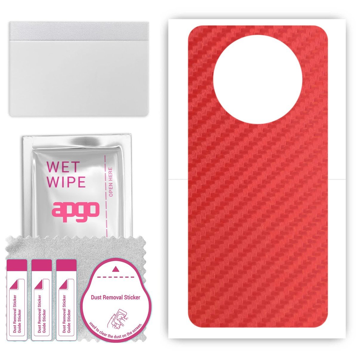 Folia naklejka skórka strukturalna na TYŁ do Oppo Reno12 FS 5G - Carbon Czerwony - apgo SKINS