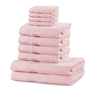 DecoKing DecoKing - Komplet Ręczników Bawełnianych Pudrowo różowy MARINA GŁADKIE - 2*70x140+4*50x100+4*30X50 - Ręczniki - miniaturka - grafika 1