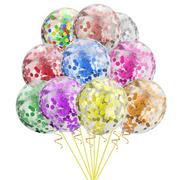 Balony i akcesoria - Zestaw Balonów Balon Konfetti Urodziny 10 Sztuk,Hopki - miniaturka - grafika 1
