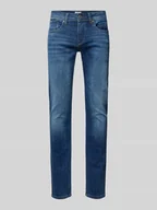 Spodnie męskie - Jeansy o kroju slim fit z 5 kieszeniami - miniaturka - grafika 1