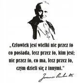 Naklejki na ścianę - Napis na ścianę naklejka Papież Jan Paweł II - 266, 144x120 cm - miniaturka - grafika 1