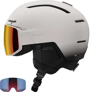 Salomon Driver Prime Sigma Plus, kask narciarski z daszkiem, jasnoszary - Kaski narciarskie - miniaturka - grafika 1