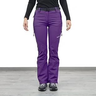 IZAS IZAS Damskie spodnie trekkingowe Sayan, ciemnofioletowe, XL 8434076470573 - Spodnie damskie - miniaturka - grafika 1