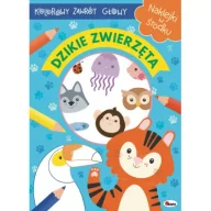 Kolorowanki, wyklejanki - Dzikie zwierzęta. Kolorowy zawrót głowy - miniaturka - grafika 1