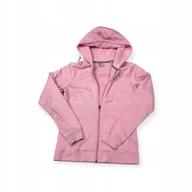 Bluzy damskie - Rozpinana różowa bluza damska z kapturem Under Armour S/M - miniaturka - grafika 1