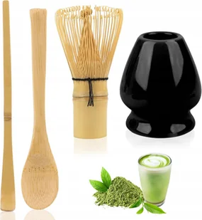 ZESTAW DO ROBIENIA MATCHY BAMBUSOWA TRZEPECZKA PRZECHOWYWANIE PREZENT - Herbata - miniaturka - grafika 1