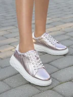 Sneakersy damskie - Maciejka Sneakersy damskie miedziany-37 - miniaturka - grafika 1