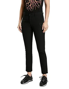 Desigual Damskie spodnie coruña Casual, czarny, XS - Spodnie damskie - miniaturka - grafika 1