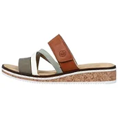 Sandały damskie - Rieker Sandały damskie V3652, zielony, 38 EU - miniaturka - grafika 1