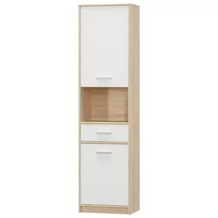 Bieliźniarka 2D1S Tips Biały Mebel Bos Biały, Dąb Sonoma - Szafy - miniaturka - grafika 1