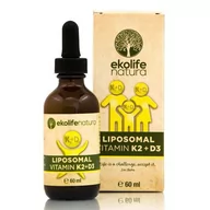 Witaminy i minerały - Ekolife Natura - Liposomalna Witamina K2 + D3 60ml (Liposomalna Witamina K2 + D3) - miniaturka - grafika 1