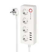 Przedłużacze i rozgałęźniki - Listwa sieciowa przedłużacz 4 gniazda 4xUSB 2100 mA kabel 1.5 m Tuya - miniaturka - grafika 1