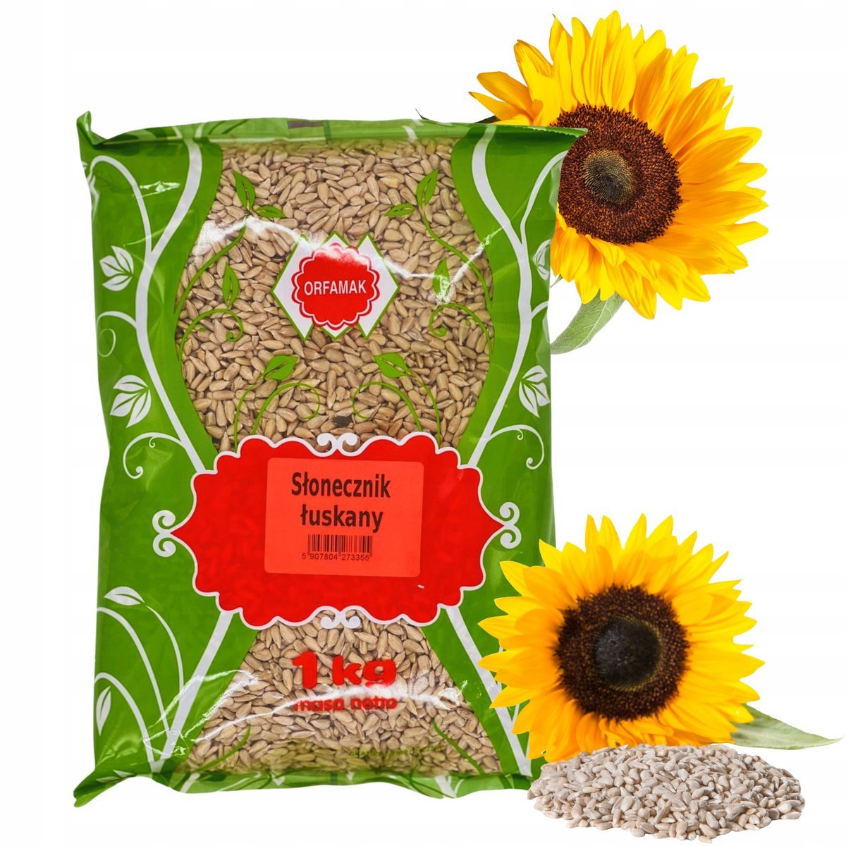 Orfamak Słonecznik Łuskany Naturalna Przekąska I Dodatek Do Sałatek 1kg