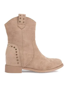 Jenny Fairy Kowbojki WS2991-20 Beżowy - Botki damskie - miniaturka - grafika 1