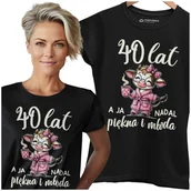 Koszulki i topy damskie - PREZENT NA 40 URODZINY DLA KOBIETY KOSZULKA - miniaturka - grafika 1