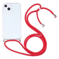 Etui i futerały do telefonów - Etui König Design kompatybilne z Apple iPhone 13 plastikowe etui na telefon komórkowy z łańcuszkiem - Etui na telefon komórkowy czerwone - miniaturka - grafika 1
