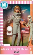 Lalki dla dziewczynek - barbie miss astronaut 60th replika lalka kolekcjonerska w srebrnym skafandrze, butach i kasku astronauty reprodukcja lalki z 1965 - miniaturka - grafika 1