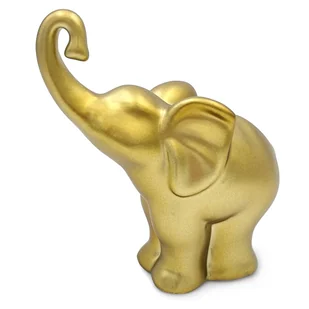Figurka słoń na szczęście złoty dekoracja ceramiczna słonik 17 cm - Figurki dekoracyjne Figurka słoń na szczęście złoty dekoracja ceramiczna słonik 17 cm - Figurki dekoracyjne - miniaturka - grafika 1
