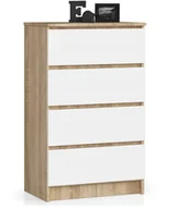 Komody - Skandynawska komoda z szufladami dąb sonoma + biały B1-H56 - miniaturka - grafika 1