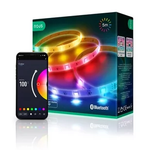 Taśma LED NOUS F6 5 m Bluetooth | DARMOWY TRANSPORT! - Taśmy LED Taśma LED NOUS F6 5 m Bluetooth | DARMOWY TRANSPORT! - Taśmy LED - miniaturka - grafika 1