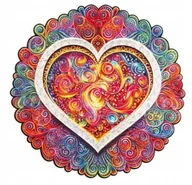 Puzzle - Puzzle Drewniane Mandala Świadoma Miłość - miniaturka - grafika 1