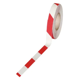 Heskins Taśma antypoślizgowa - drobne ziarno 100 mm x 18,3 m, biało-czerwony H3401-S/100/WhiteRed - Pachołki i taśmy ostrzegawcze - miniaturka - grafika 1