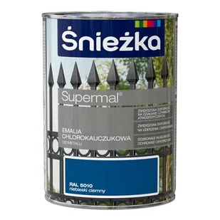 Emalia chlorokauczukowa Supermal niebieska ciemna 900 ml Śnieżka - Emalie - miniaturka - grafika 1