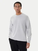 Swetry męskie - Calvin Klein Sweter Ls Ck Tech Knit Crwnk LV040BM347 Szary Regular Fit - miniaturka - grafika 1