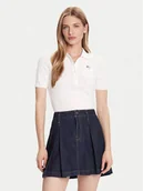 Koszulki i topy damskie - Lacoste Polo DF5296 Écru Slim Fit - miniaturka - grafika 1