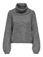 Swetry damskie - ONLY Golf w kolorze szarym - miniaturka - grafika 1