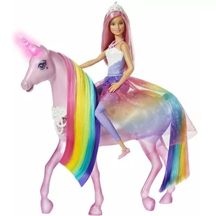 Lalka Mattel GWM78 Barbie Jednorożec Magia Świateł - Lalki dla dziewczynek - miniaturka - grafika 2