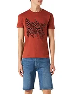 Koszulki męskie - Replay T-shirt męski, 546 ceglana czerwień, XL - miniaturka - grafika 1