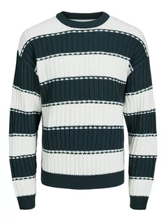 Swetry męskie - Jack & Jones Sweter "Luca" w kolorze biało-morskim - grafika 1
