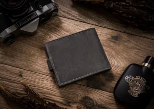 Duży Portfel Męski Z Nubukowej Skóry Naturalnej Lumarko! - Portfele - miniaturka - grafika 6